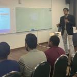 Satish Viswanath sharing a presentation