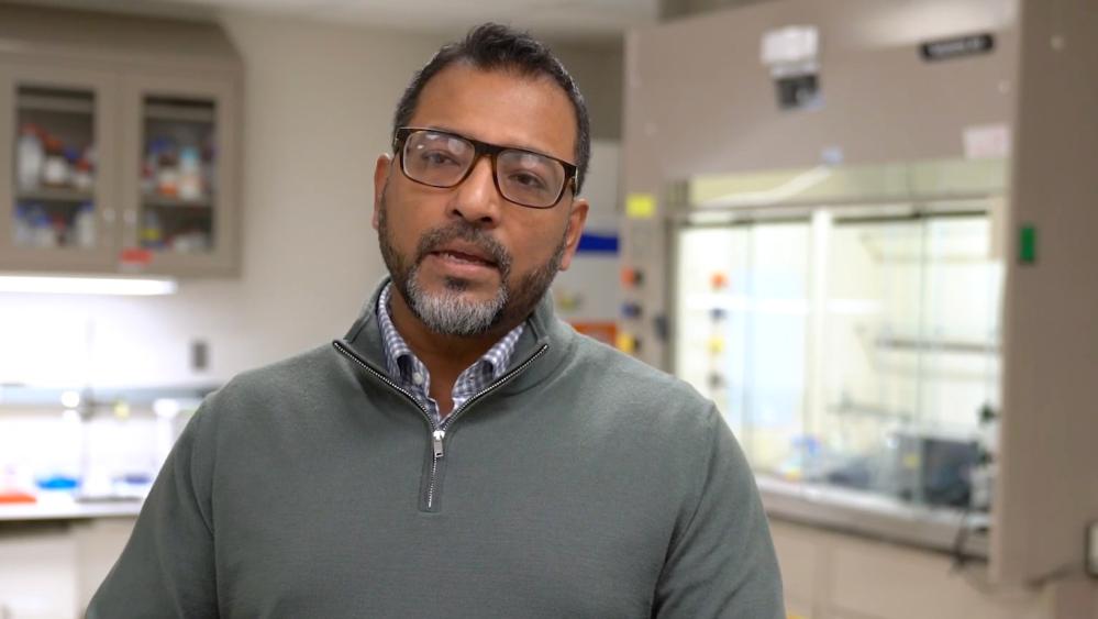 A still of Anirban Sen Gupta from his video.