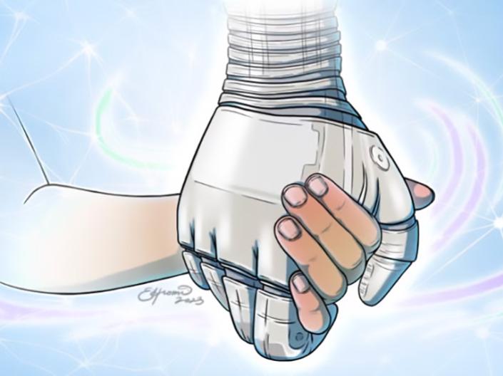 illustration of prosthetic hand
