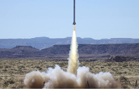 Rocket launching into the air