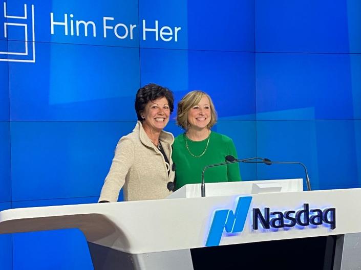 Sue Tyler, a member of our alumni advisory board, at NASDAQ