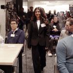 Krupa Venkatesan from eLEXir walks up to receive her prize at MPSC