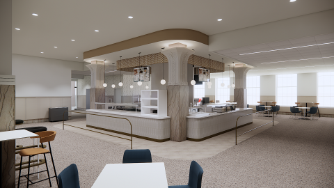 Rendering of the Tomlinson Dining renovation project