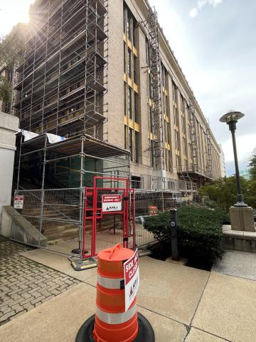 Construction Work on Facade 