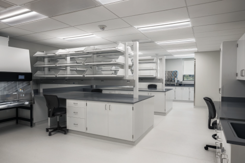 Laboratory Space with individual workstations.
