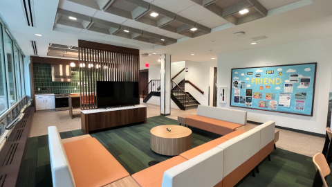 Common lounge area in Tyler House 