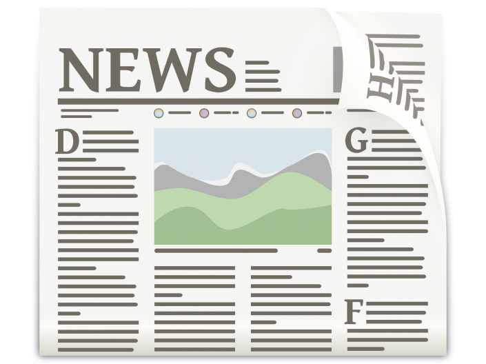 Cartoon image of newspaper