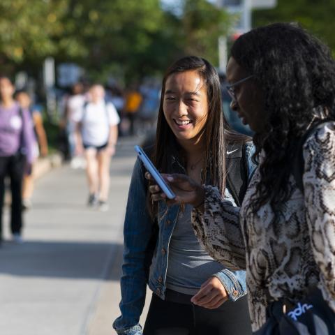 Student on cellphone