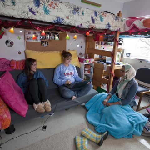 students in dorm