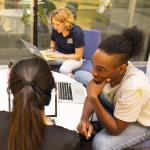 Students studying