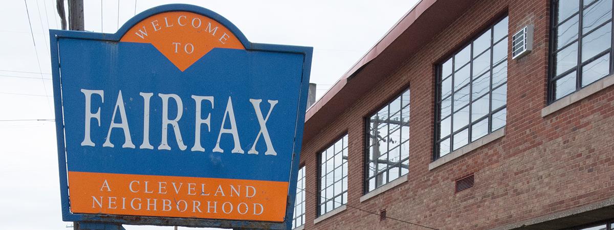 Close up of Fairfax neighborhood sign