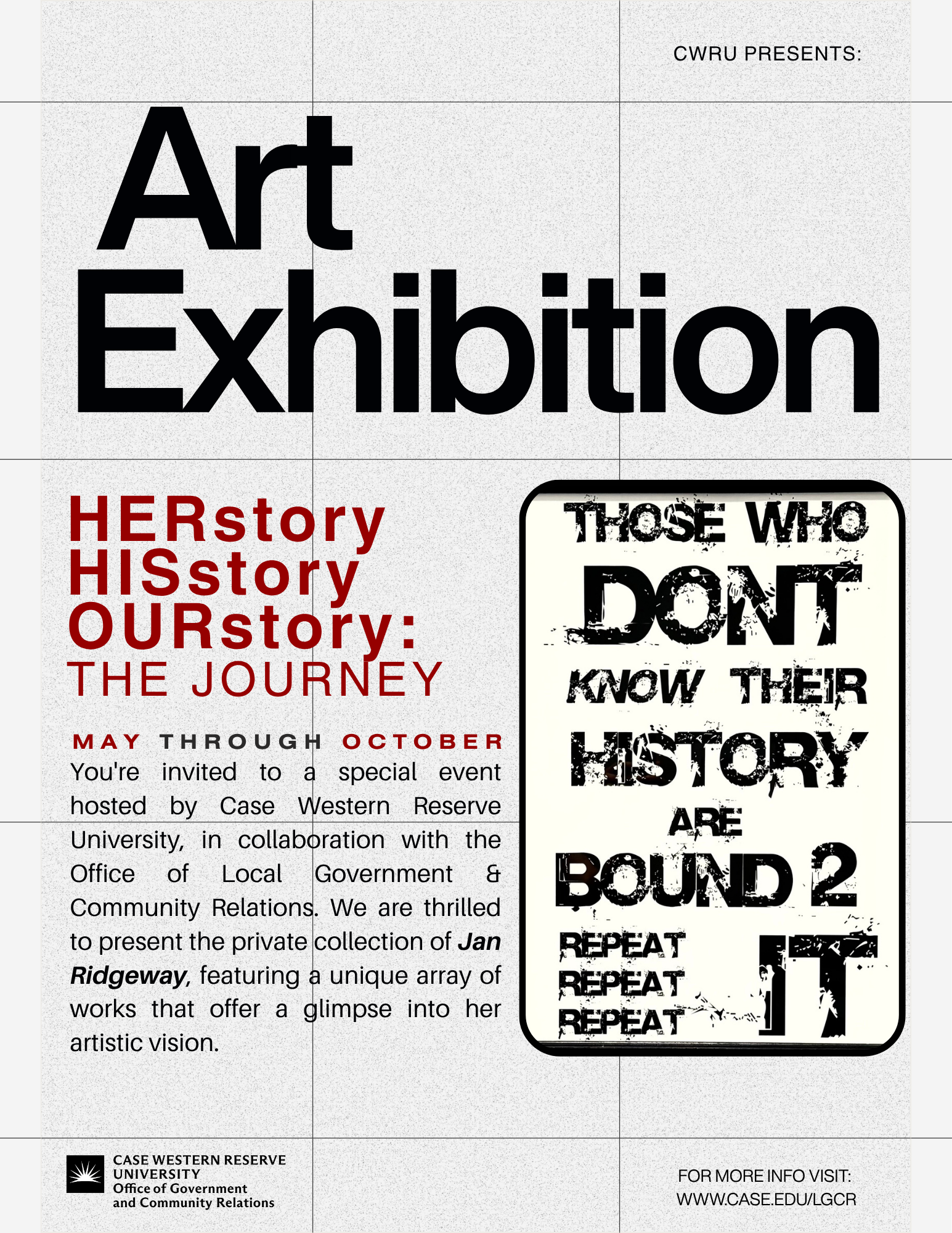 Herstory History Ourstory exhibit flyer