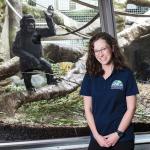 Picture of Kaylin Tennant with a waving gorilla