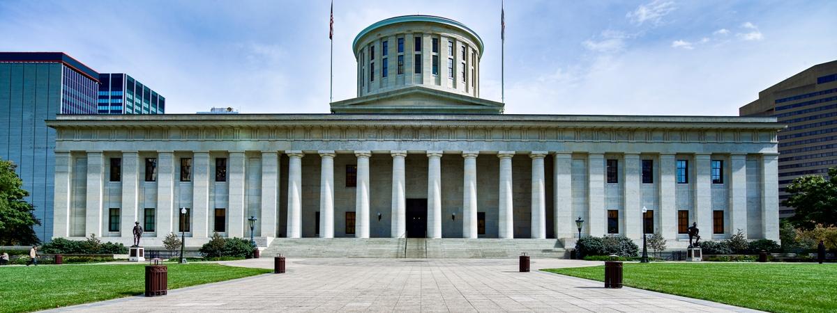 View of the Ohio Statehouse in Columbus, Ohio
