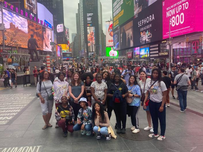 TRIO Students in NYC times square