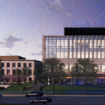 Rendering of the university's forthcoming Interdisciplinary Science and Engineering Building on Martin Luther King Jr. Blvd.