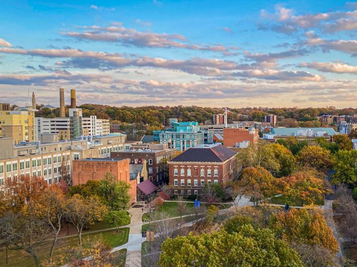 A photo of campus.