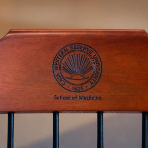 CWRU-branded chair