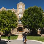 Adelbert Hall shown in the daytime