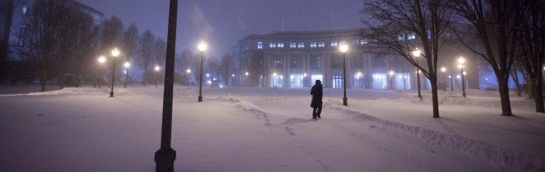 Winter storm on Freiberger Field, KSL, CWRU