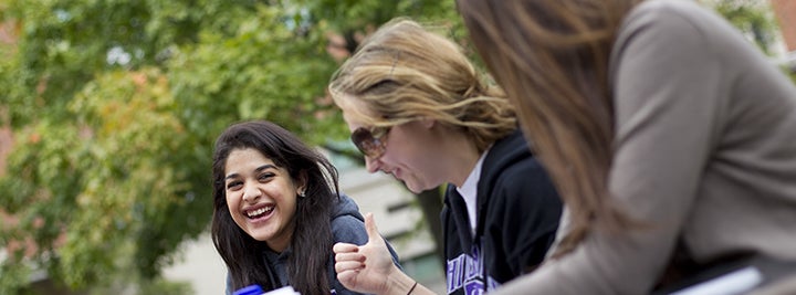 Students Outside on Campus