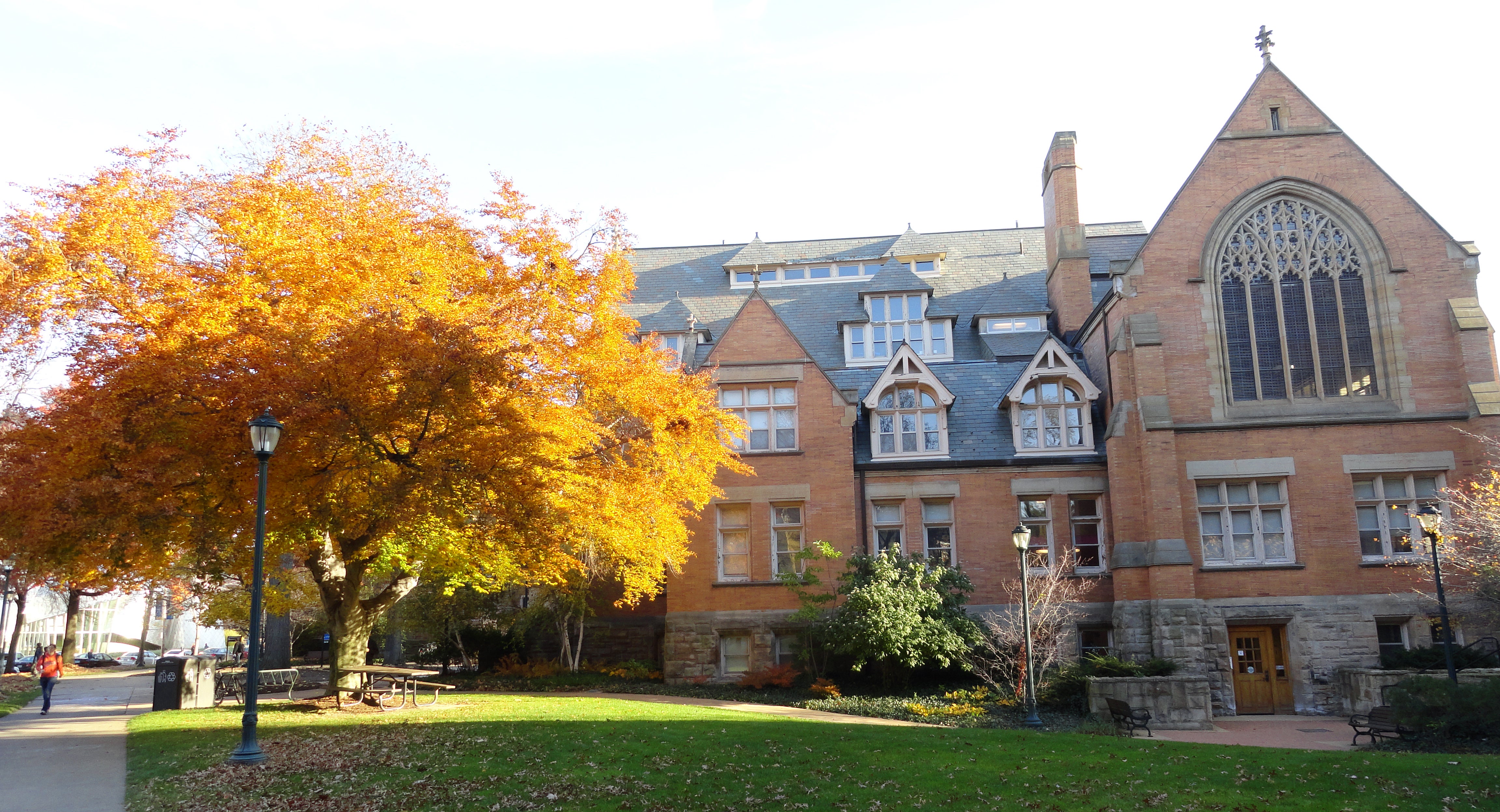 Clark Hall on Mather Quad in Fall