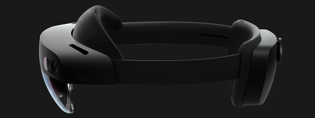 Side view of Microsoft HoloLens 2 headset