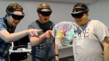 Students using HoloLens