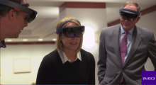 Katie Couric using HoloLens