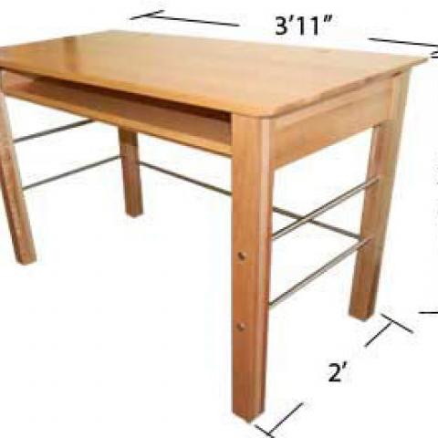Village and STJ desk with dimensions 2'-7" tall, 3'-11" long and 2' wide