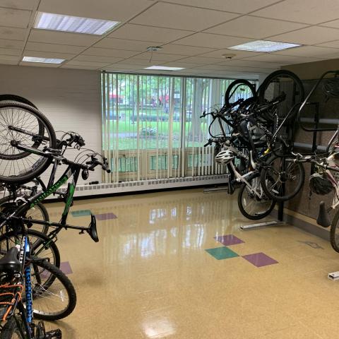 Cutter House Bike Room- located on the 1st Floor