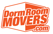 Dorm Room Movers.com logo in orange and white