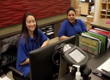 SRV Area Office front desk with two housing customer service assistants
