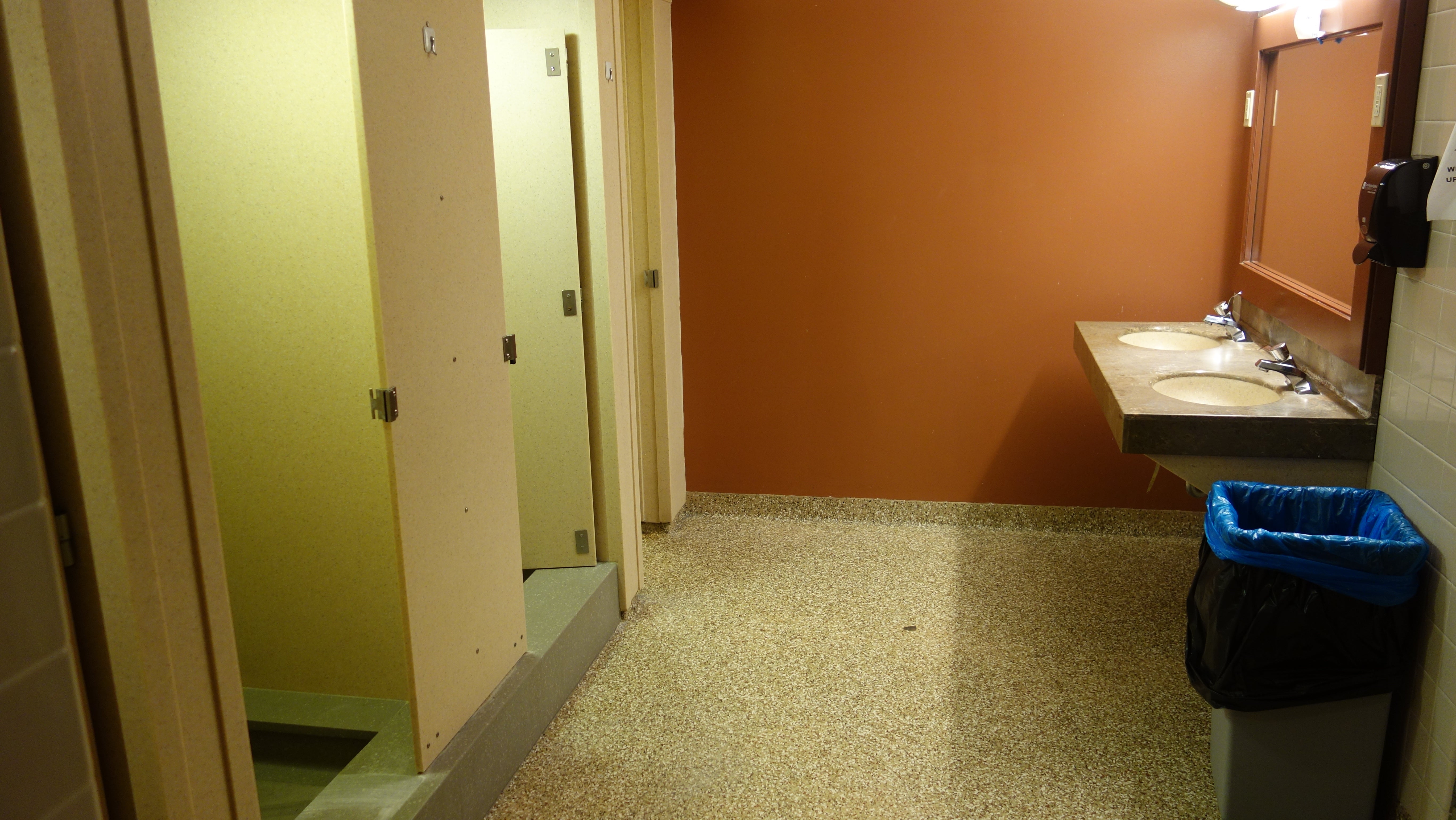 Taft House Bathroom showing sinks and shower stalls