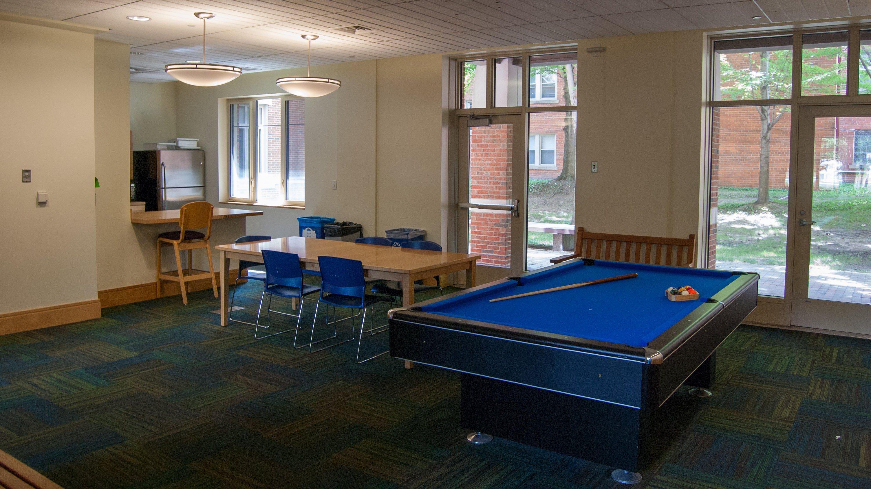 Village House 2 Game Room and Kitchen with Pool Table and Dining Table