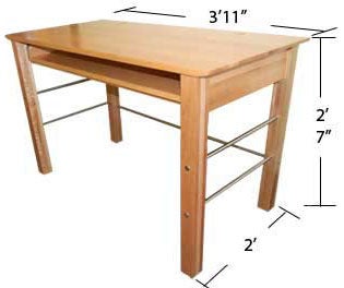 Village and STJ desk with dimensions 2'-7" tall, 3'-11" long and 2' wide