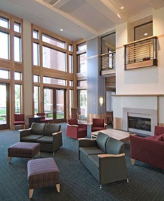 interior view of village at 115 apartment complex at case western reserve university