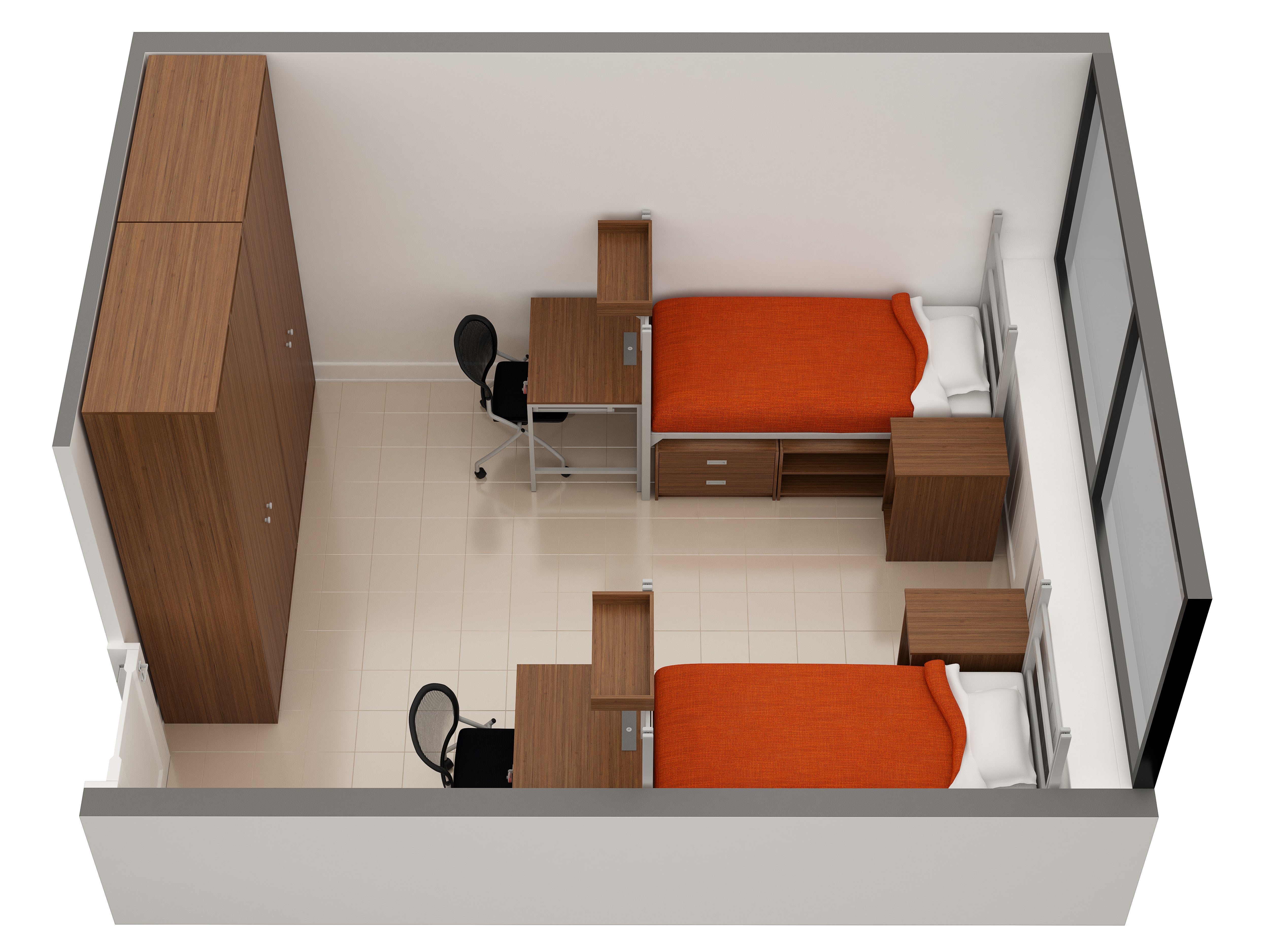 Taft House sample double room layout