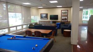 Tyler House Common Room with furniture, pool table, and television