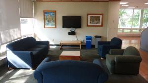 Norton House Common Room showing furniture, television, and coffee tables