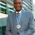 Dr. Denis Mukwege with medal