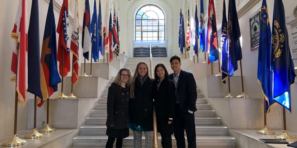 GELS members Grace Zhang, Olivia Thomas, and Jonathan Lee attend the 2020 U.S. Naval Academy Leadership Conference in Annapolis, Maryland.  