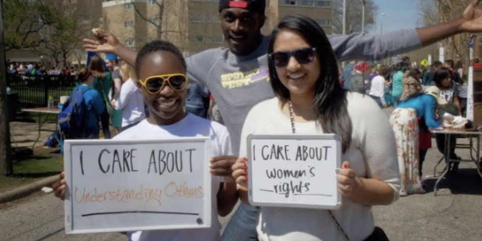 GELS members in 2014 host an "I Care About..." Initiative at CWRU's 2014 Springfest.