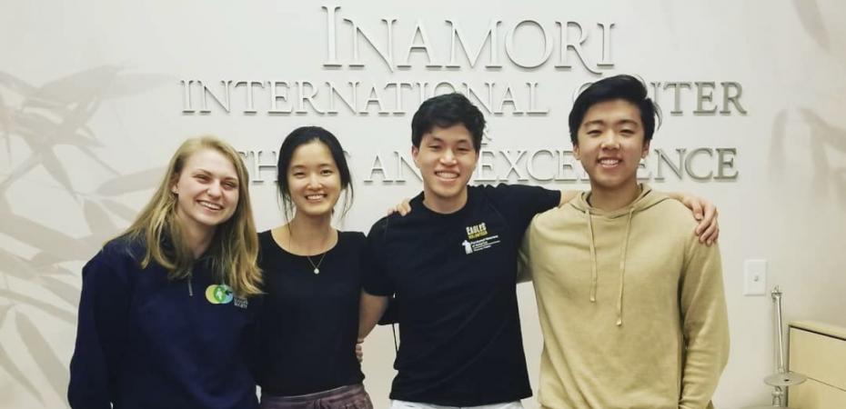 The newly elected GELS 2019-2020 executive board poses for a photo.