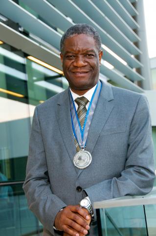 Dr. Denis Mukwege with medal