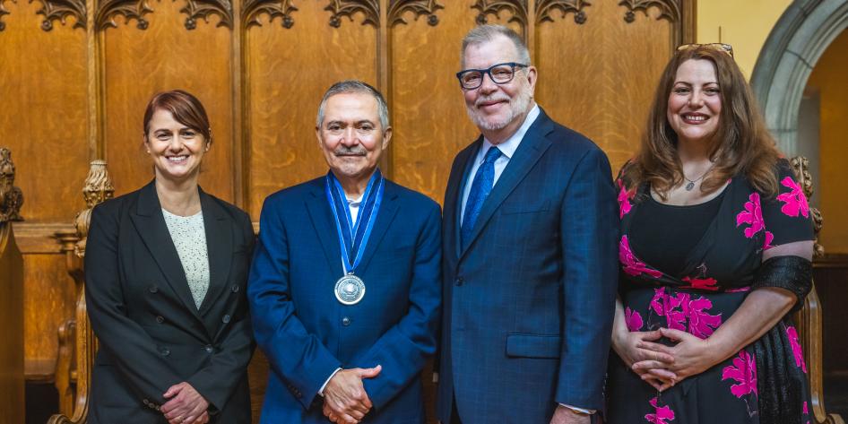 Oscar with President and Provost
