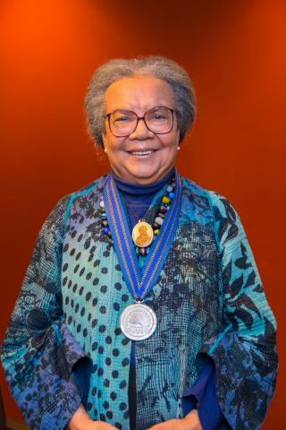 Marian Wright Edelman with medal