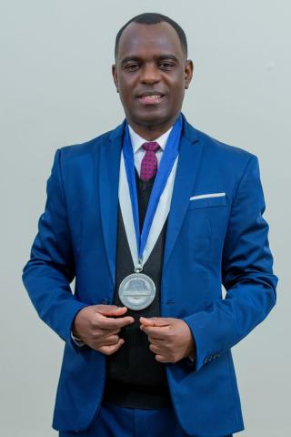 Frank with medal