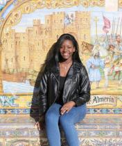 A picture of Kayele Silue during her study abroad experience in Madrid