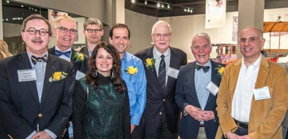 A group of CWRU faculty Fulbright winners pose for a picture at the International Achievement Dinner
